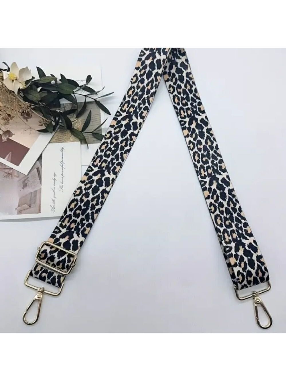 Leopard Print Adjustable Wide Bag Strap Replacement Crossbody Shoulder Strap - Picture 5 of 14